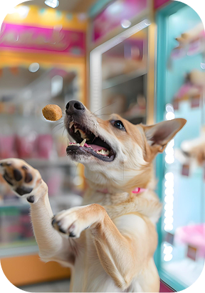 Ambiente interno coberto e climatizado para cães